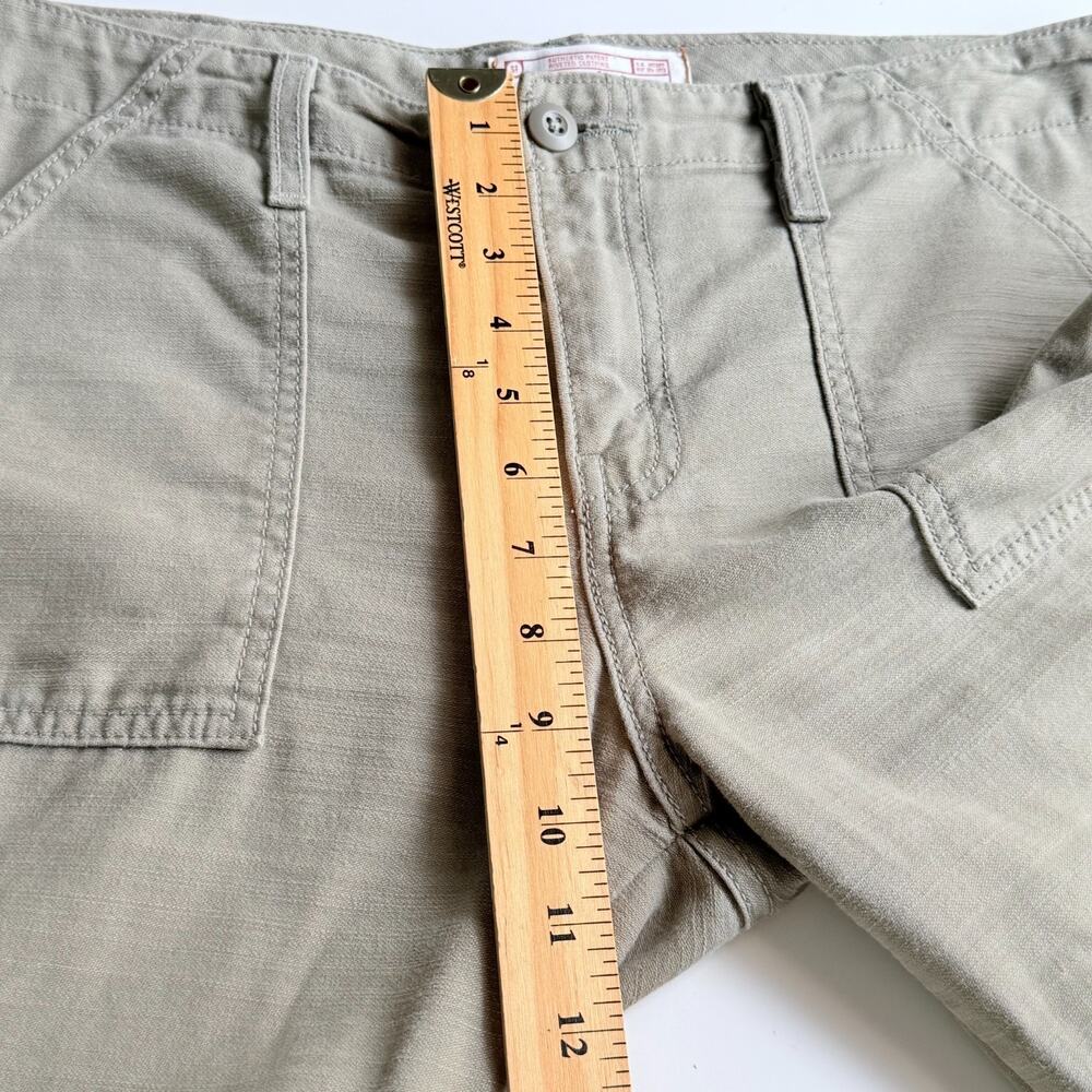 Levis Cargo Pants Misses Size 10 Olive Green Cropped Ankle Casual Relaxed - Picture 4 of 9